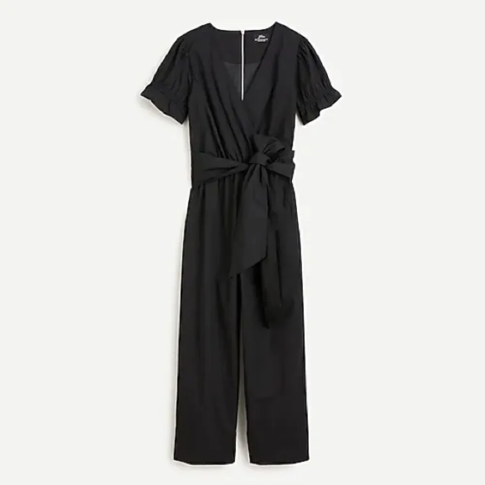 J.Crew Tall ruffle stretch cotton poplin jumpsuit*
